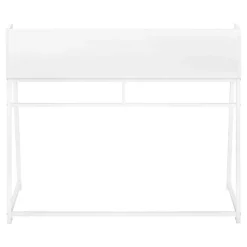 Monarch Computer desk - small hutch / 1 shelf / trapezoid-shaped legs - 48"l - -
