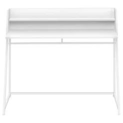 Monarch Computer desk - small hutch / 1 shelf / trapezoid-shaped legs - 48