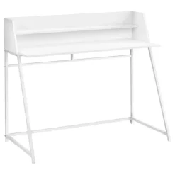 Monarch Computer desk - small hutch / 1 shelf / trapezoid-shaped legs - 48