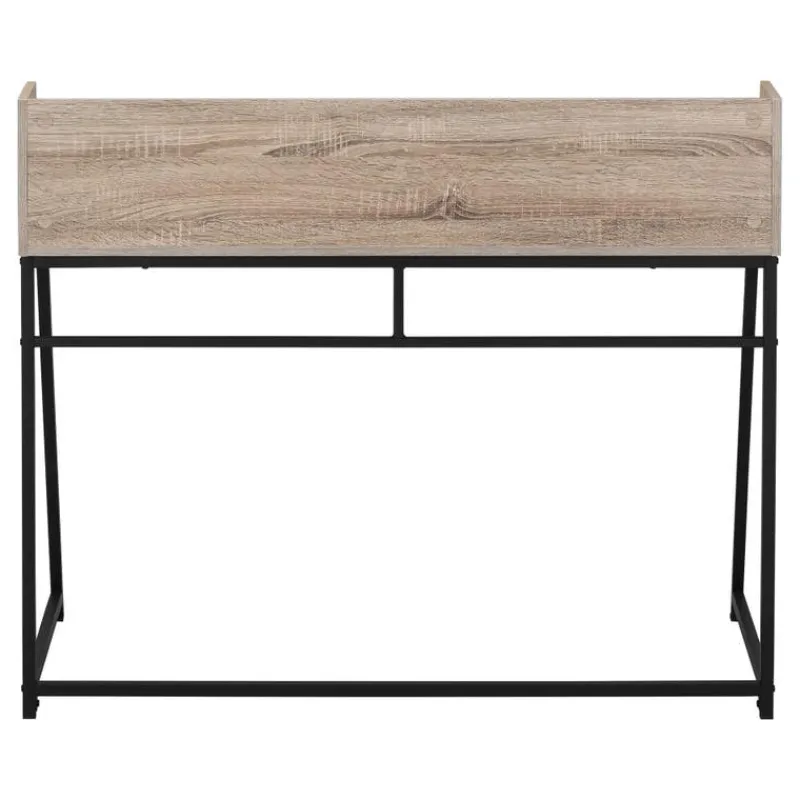 Monarch Computer desk - small hutch / 1 shelf / trapezoid-shaped legs - 48"l - dark t -