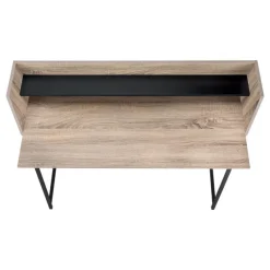 Monarch Computer desk - small hutch / 1 shelf / trapezoid-shaped legs - 48