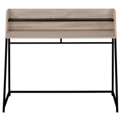 Monarch Computer desk - small hutch / 1 shelf / trapezoid-shaped legs - 48