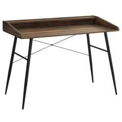 Monarch Computer desk - small hutch / 2 storage cubbies / 1 shelf - 48