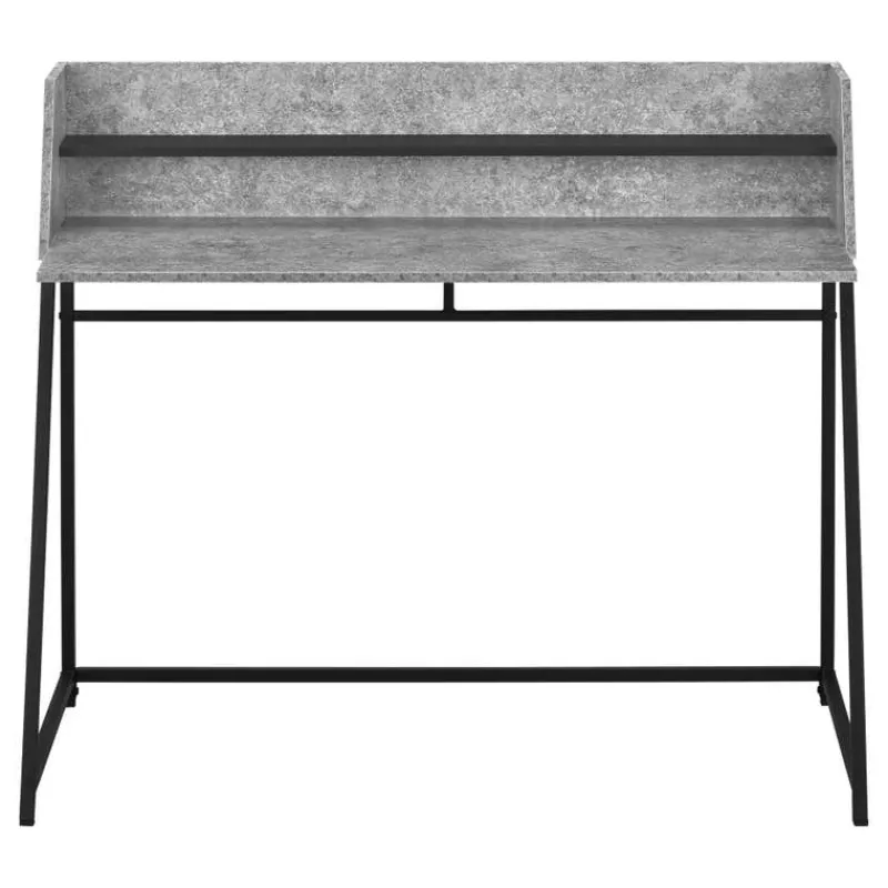 Monarch Computer desk - small hutch / 1 shelf / trapezoid-shaped legs - 48"l - s -