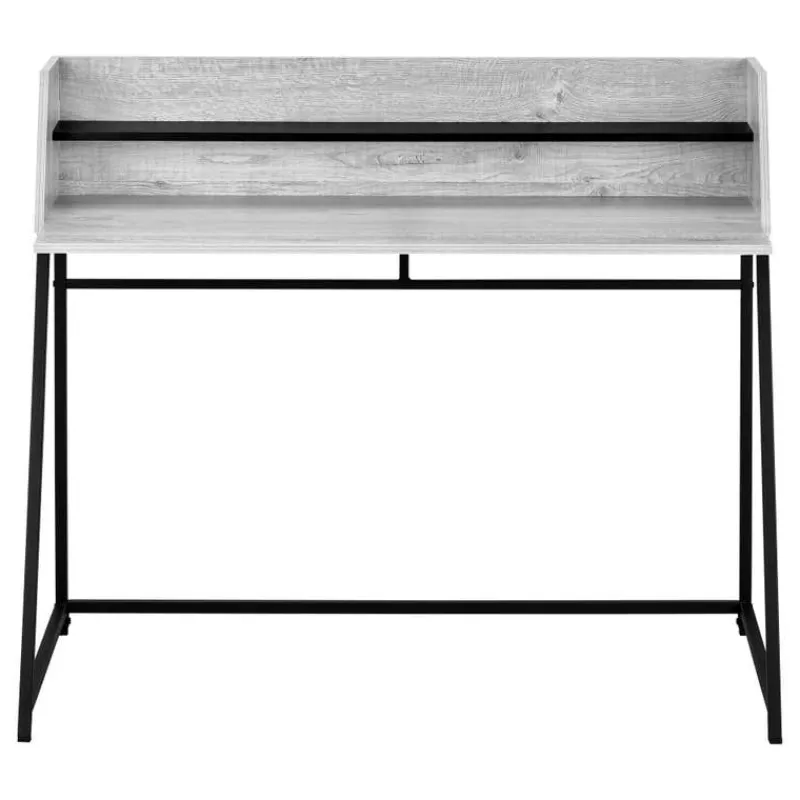 Monarch Computer desk - small hutch / 1 shelf / trapezoid-shaped legs - 48"l - w -