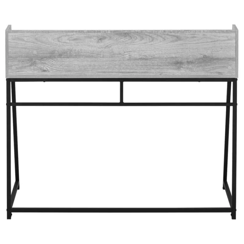 Monarch Computer desk - small hutch / 1 shelf / trapezoid-shaped legs - 48"l - w -