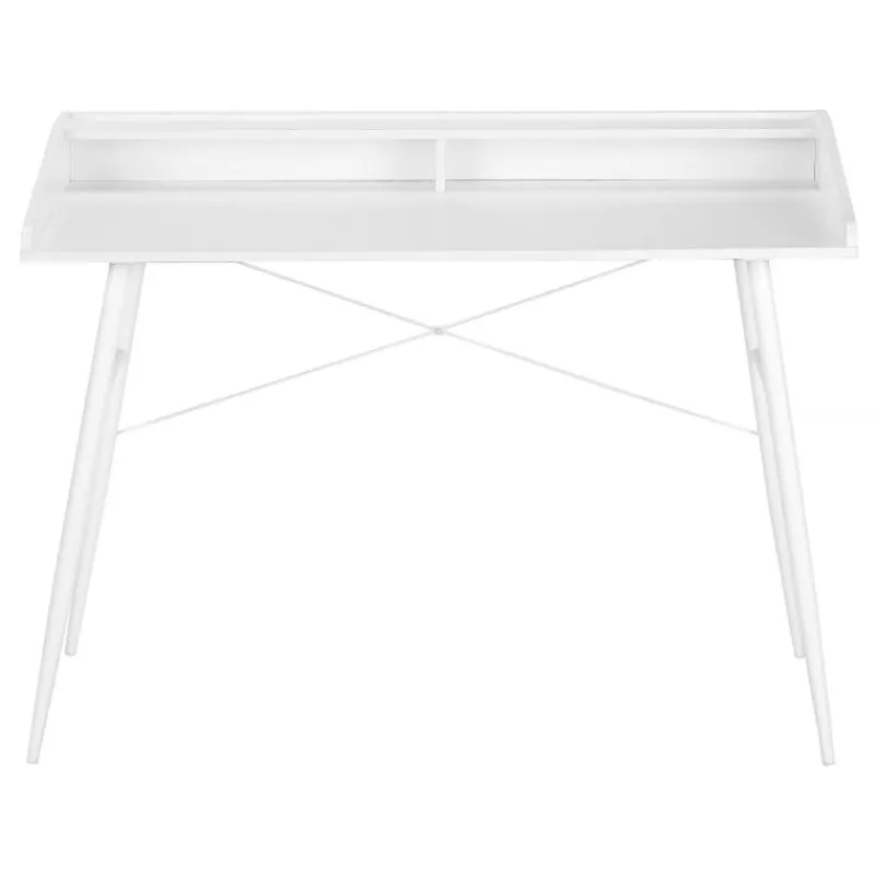 Monarch Computer desk - small hutch / 2 storage cubbies / 1 shelf - 48"l - / wh -