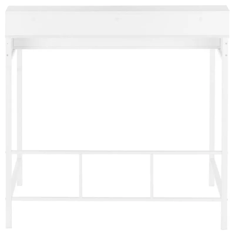 Monarch Computer desk - standing height / hutch / 2 open shelves - 48"l - / whi -