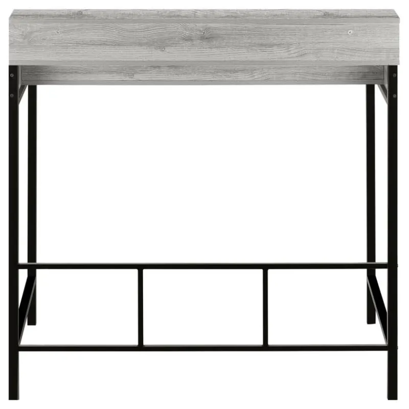 Monarch Computer desk - standing height / hutch / 2 open shelves - 48"l - / blac -