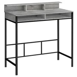 Monarch Computer desk - standing height / hutch / 2 open shelves - 48