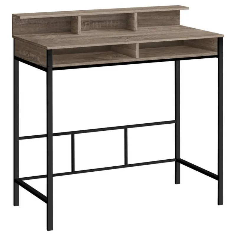 Monarch Computer desk - standing height / hutch / 2 open shelves - 48"l - -