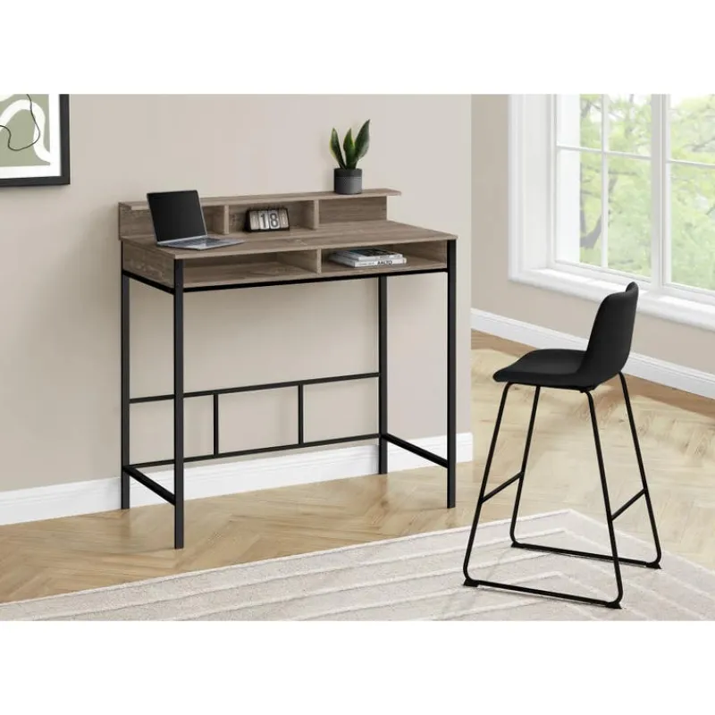 Monarch Computer desk - standing height / hutch / 2 open shelves - 48"l - -