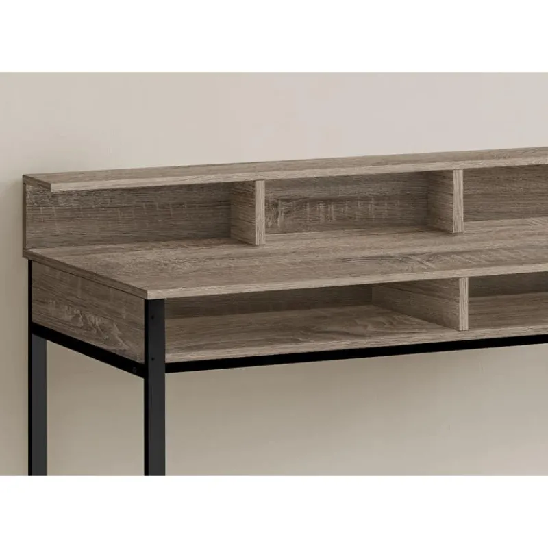 Monarch Computer desk - standing height / hutch / 2 open shelves - 48"l - -