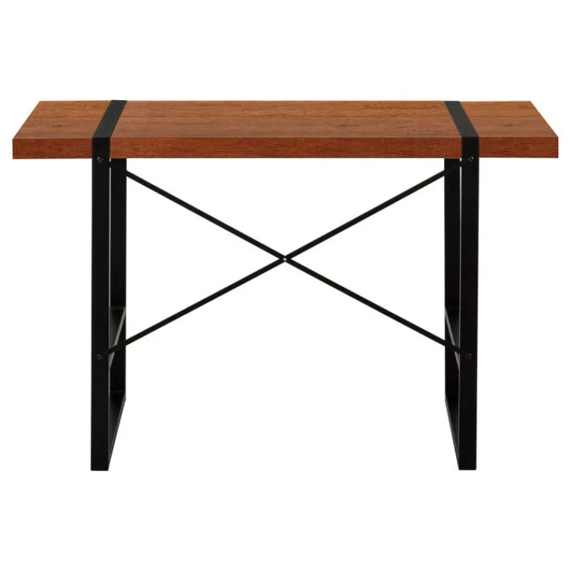 Monarch Computer desk - thick-panel desktop / inset metal legs - 48"l - wood-l -