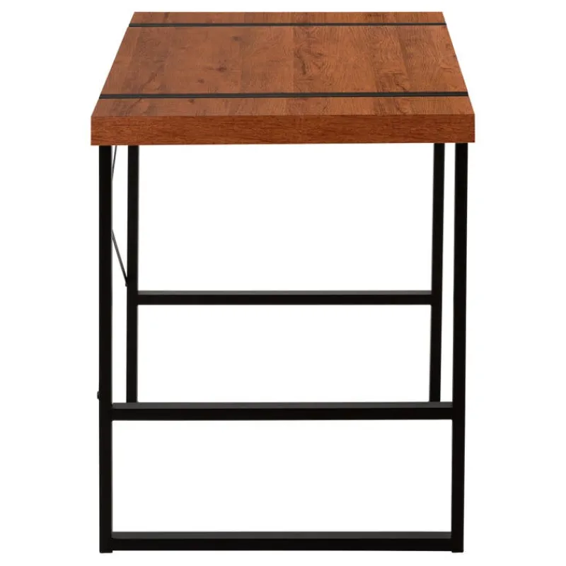 Monarch Computer desk - thick-panel desktop / inset metal legs - 48"l - wood-l -