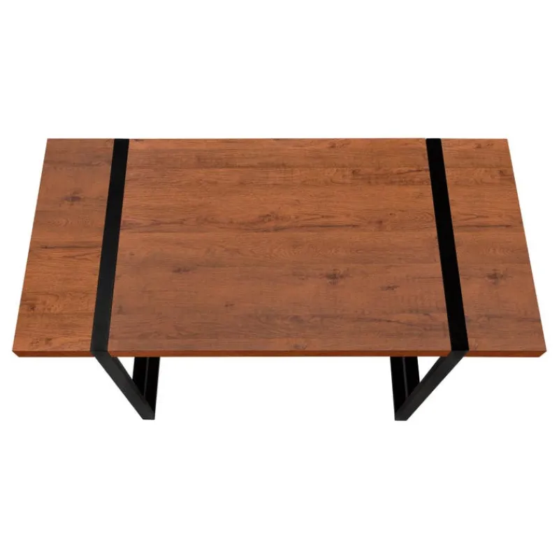 Monarch Computer desk - thick-panel desktop / inset metal legs - 48"l - wood-l -