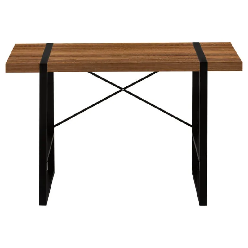 Monarch Computer desk - thick-panel desktop / inset metal legs - 48"l - wood-l -