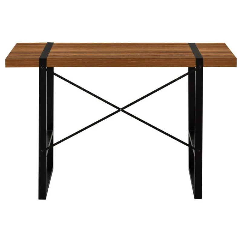 Monarch Computer desk - thick-panel desktop / inset metal legs - 48"l - wood-l -