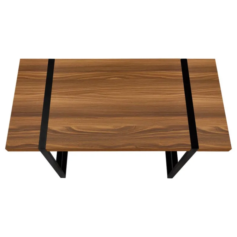 Monarch Computer desk - thick-panel desktop / inset metal legs - 48"l - wood-l -