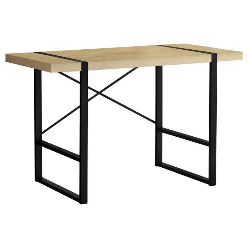 Monarch Computer desk - thick-panel desktop / inset metal legs - 48"l - wood- -