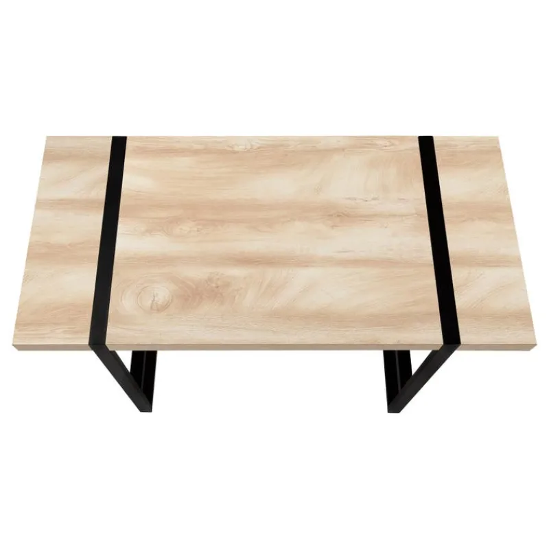 Monarch Computer desk - thick-panel desktop / inset metal legs - 48"l - wood- -