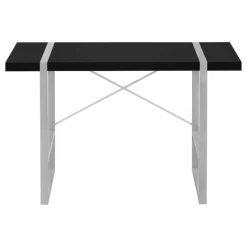Monarch Computer desk - thick-panel desktop / inset metal legs - 48"l - / silve -
