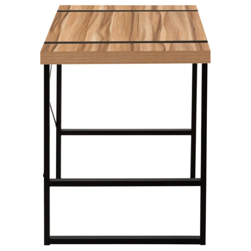 Monarch Computer desk - thick-panel desktop / inset metal legs - 48"l - light reclaim -