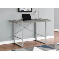 Monarch Computer desk - thick-panel desktop / inset metal legs - 48