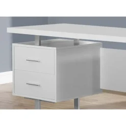Monarch Computer desk / and silver metal -
