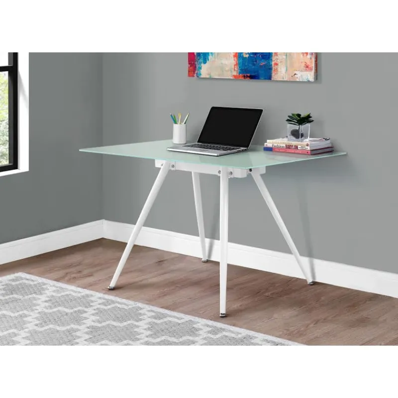 Monarch Computer desk - 28"x 48" / / 8mm tempered glass -
