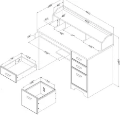 Meubles South Shore Computer Desk with Hutch - South Shore