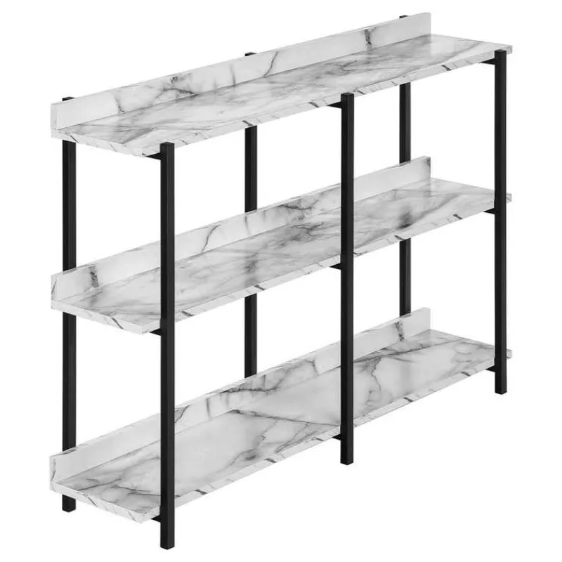 Monarch Console table - 3 tier / shelves / rectangular / metal legs - 48"l - ma -