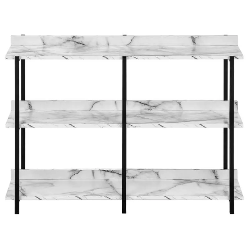 Monarch Console table - 3 tier / shelves / rectangular / metal legs - 48"l - ma -