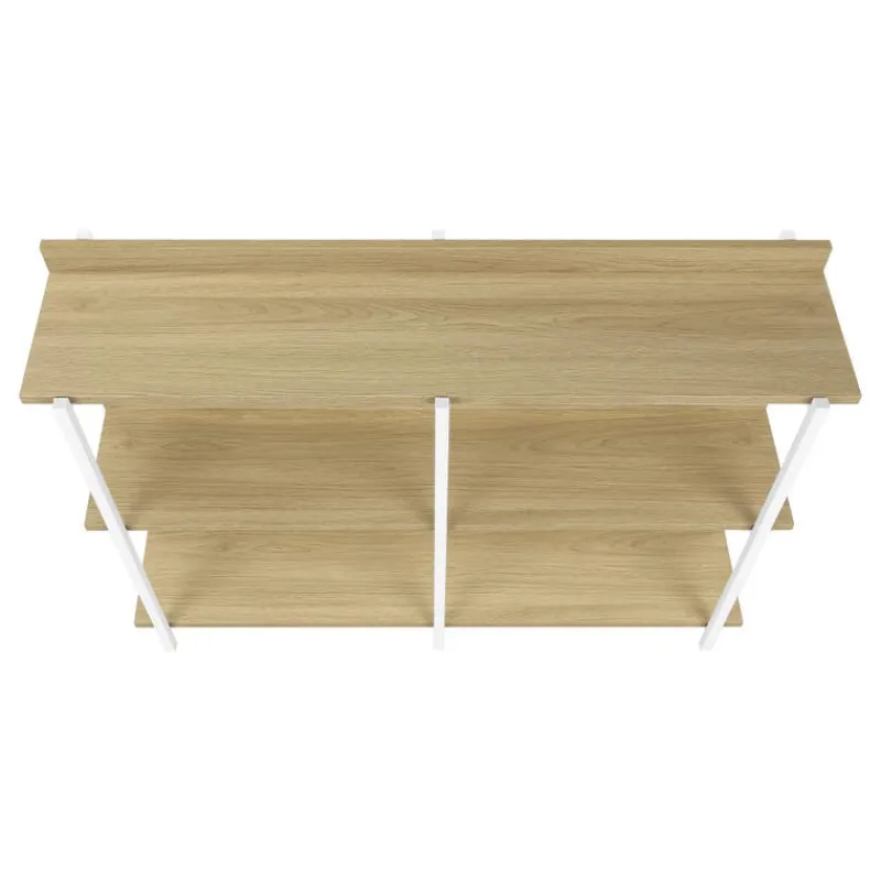 Monarch Console table - 3 tier / shelves / rectangular / metal legs - 48"l - -