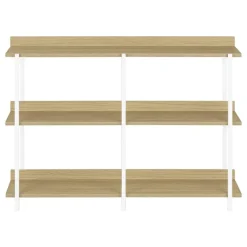 Monarch Console table - 3 tier / shelves / rectangular / metal legs - 48