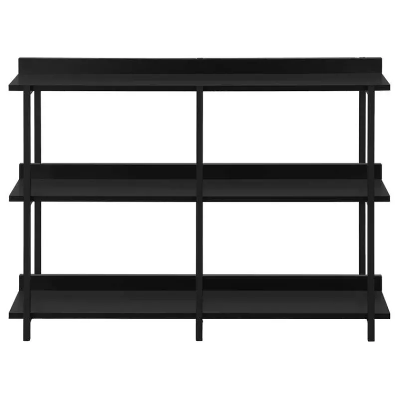 Monarch Console table - 3 tier / shelves / rectangular / metal legs - 48"l - / -