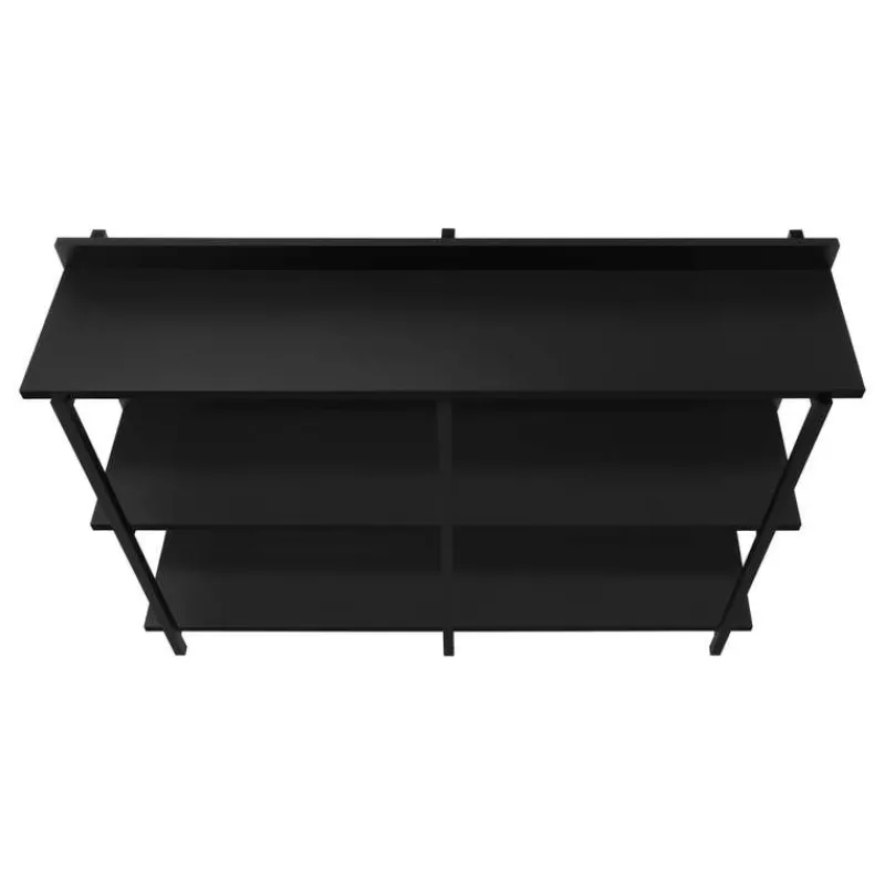 Monarch Console table - 3 tier / shelves / rectangular / metal legs - 48"l - / -