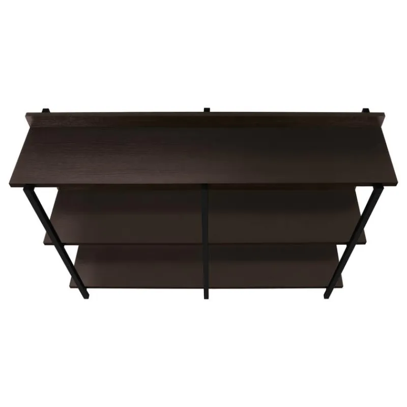 Monarch Console table - 3 tier / shelves / rectangular / metal legs - 48"l - -