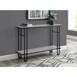 Monarch Console table - h-frame sides / 1 shelf / rectangular - 48"l - wood-look -