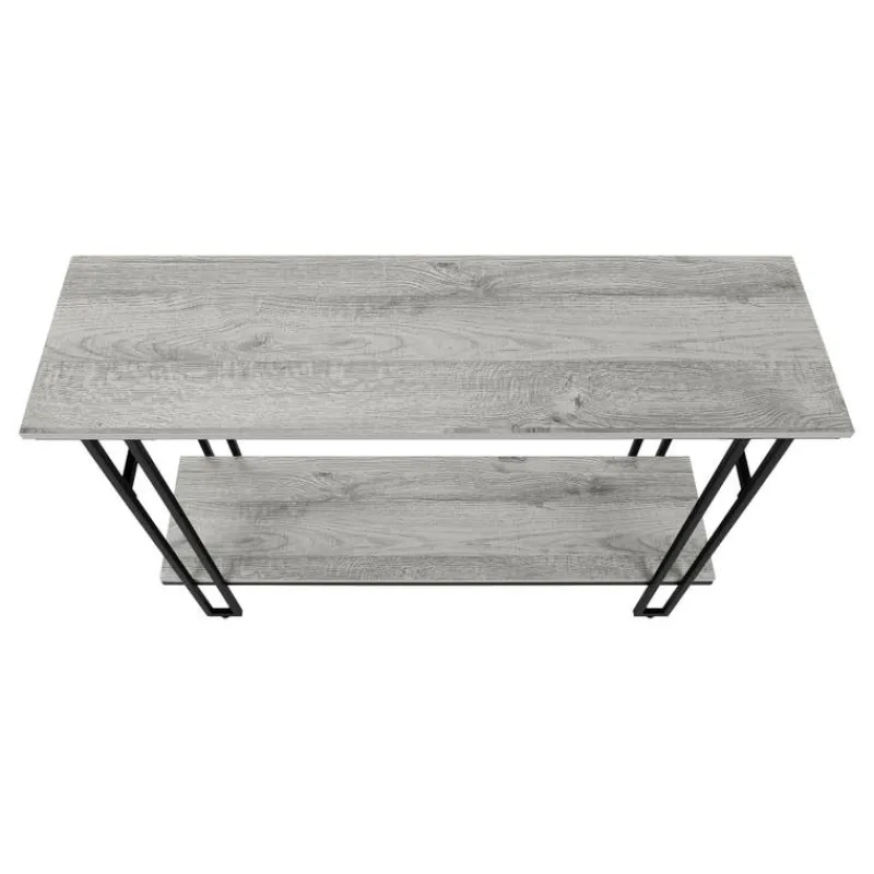 Monarch Console table - h-frame sides / 1 shelf / rectangular - 48"l - wood-look -
