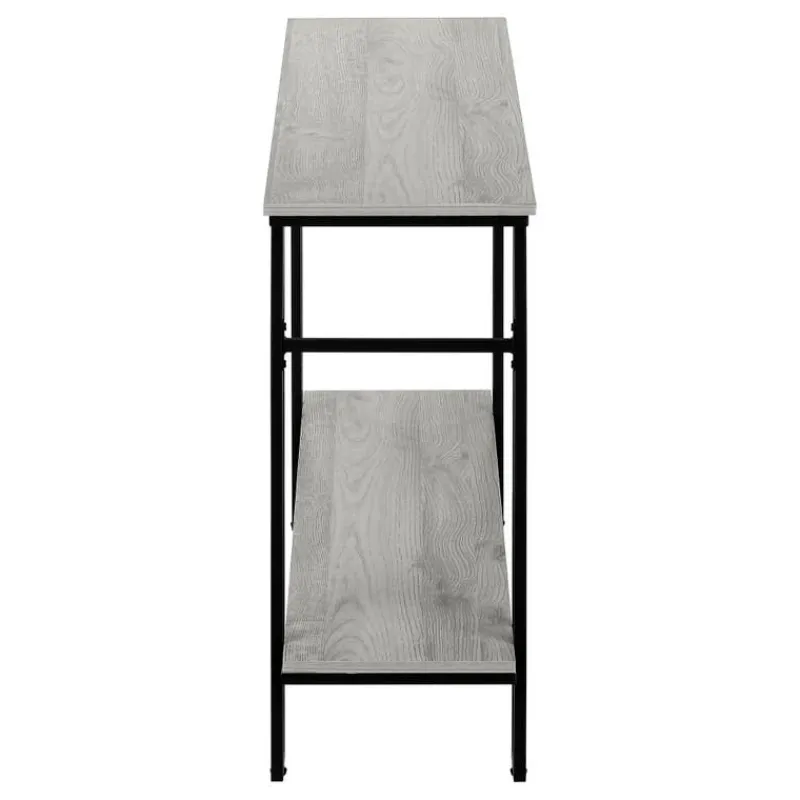 Monarch Console table - h-frame sides / 1 shelf / rectangular - 48"l - wood-look -