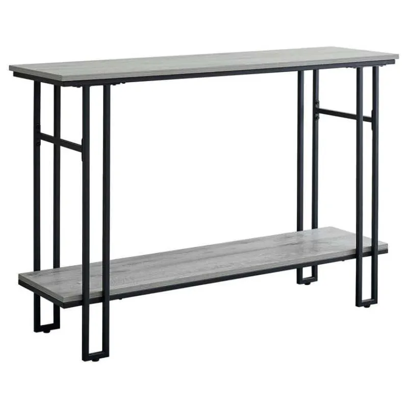 Monarch Console table - h-frame sides / 1 shelf / rectangular - 48"l - wood-look -