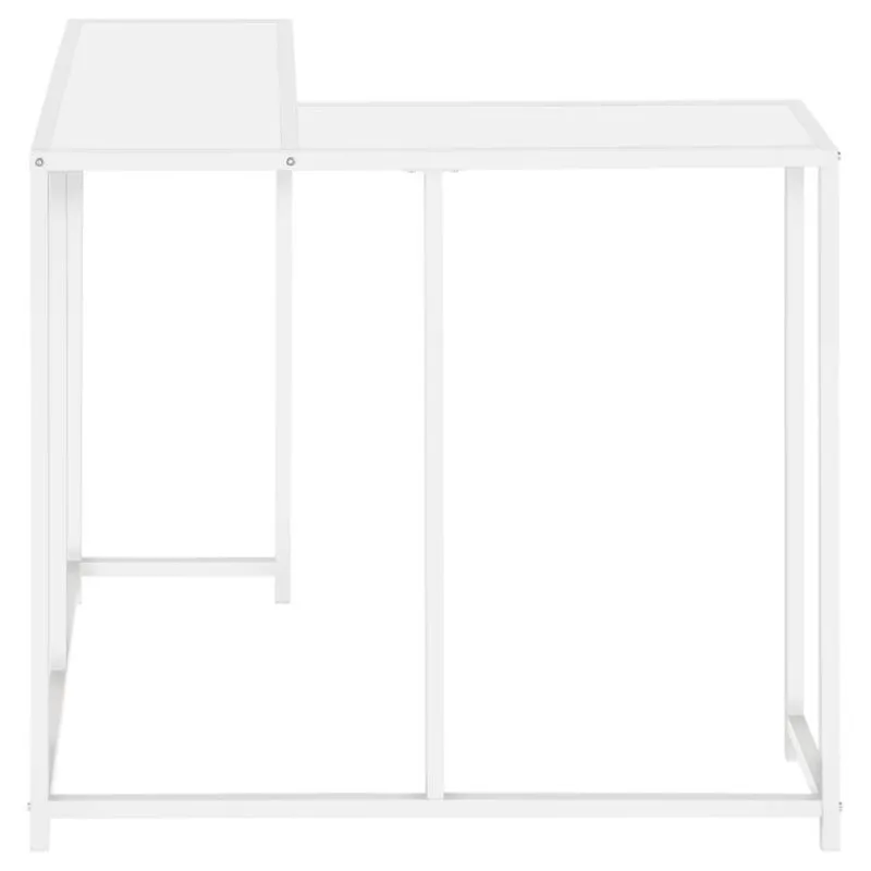 Monarch Console table - l-shaped / corner / metal frame - 36"l - -