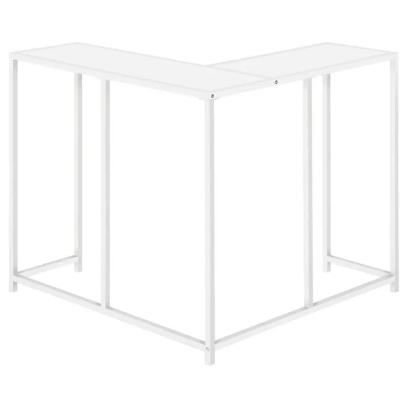 Monarch Console table - l-shaped / corner / metal frame - 36"l - -