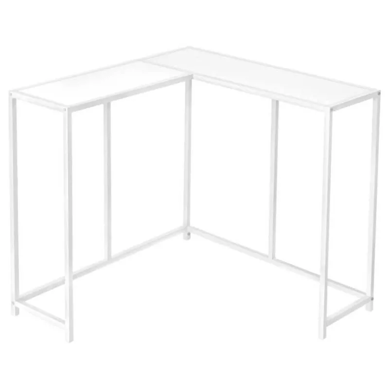 Monarch Console table - l-shaped / corner / metal frame - 36"l - -