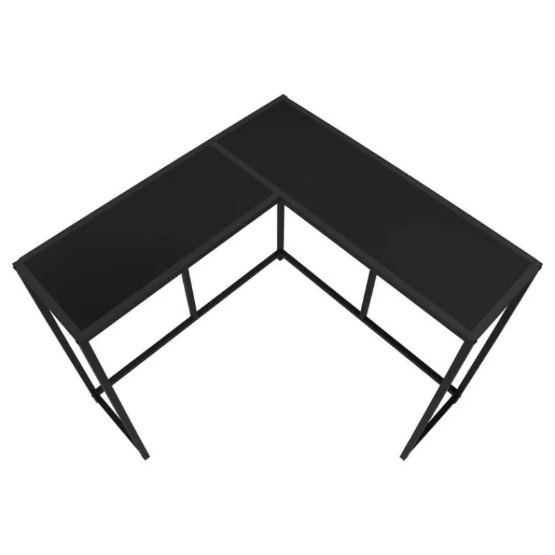 Monarch Console table - l-shaped / corner / metal frame - 36"l - -