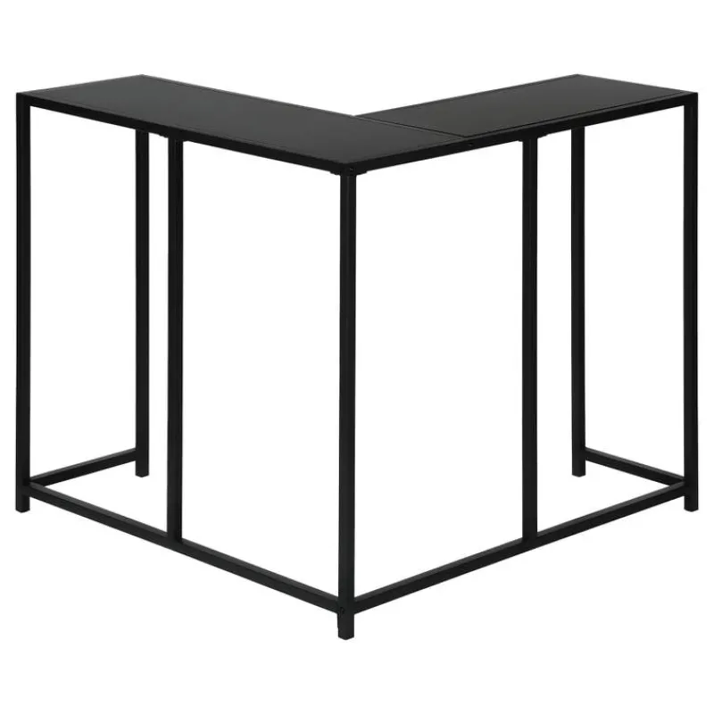 Monarch Console table - l-shaped / corner / metal frame - 36"l - -