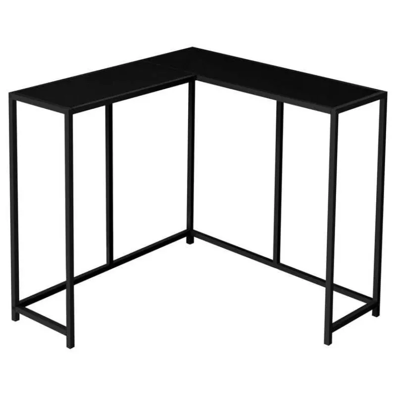 Monarch Console table - l-shaped / corner / metal frame - 36"l - -