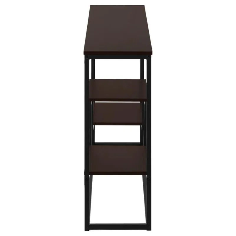 Monarch Console table - multi-tier / 3 shelves / rectangular - 48"l - / blac -