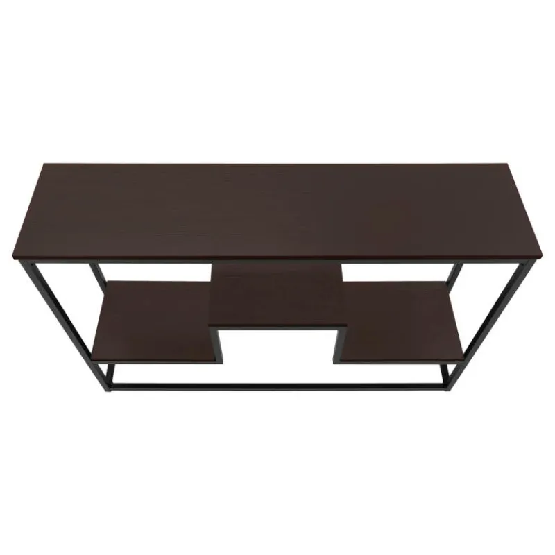Monarch Console table - multi-tier / 3 shelves / rectangular - 48"l - / blac -